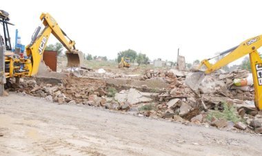 नगर विकास न्याय द्वारा अवैध निर्माण के विरूद्ध की गई कार्रवाई 