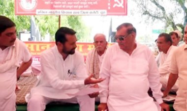 किसानों के महापड़ाव स्थल पर पहुंचे विधायक बुडानिया 