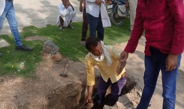 जिला कलेक्टर ने शिविर का निरीक्षण किया। अवेैध नल कनेक्शन को काटने के दिये निर्देश।