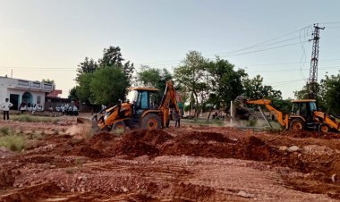 नगर विकास न्यास ने अवैध प्लॉटिंग के विरुद्ध की कार्यवाही