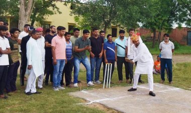 बाबा भैरू क्रिकेट प्रतियोगिता का हुआ शुभारंभ 