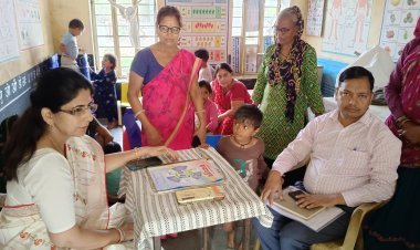 अतिरिक्त निदेशक ने किया विद्यालय एवं आंगनबाड़ी केन्द्र का निरीक्षण