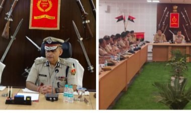 महानिरीक्षक जयपुर रेंज द्वारा अपराध गोष्ठी के माध्यम से अपराधों में कमी लाने, कानून व्यवस्था बनाए रखने के सम्बन्ध की चर्चा 