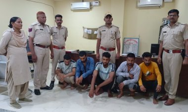 हरियासर घडसोतान के बंद पड़े मकान में चोरी करने घुसे जम्मू कश्मीर से आए पांचों बदमाशों को पुलिस ने किया गिरफ्तार