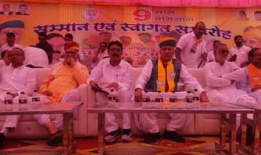 केंद्रीय कानून मंत्री अर्जुनराम मेघवाल के नोखा आगमन पर पूर्व प्रधान कन्हैयालाल सियाग ने किया सम्मान समारोह आयोजित