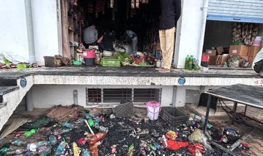 अवैध राशि देने से मना करने पर दुकान को लगाई आग.. 