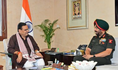 मुख्यमंत्री से दक्षिण पश्चिमी कमांड के आर्मी कमांडर की  मुलाकात