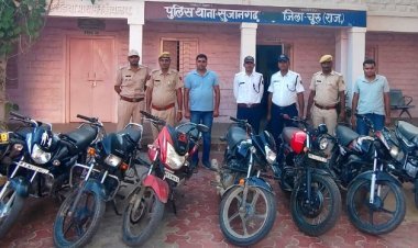 सुजानगढ़ में बाइक राइडर्स का खौफ, 13 बाइक जब्त 