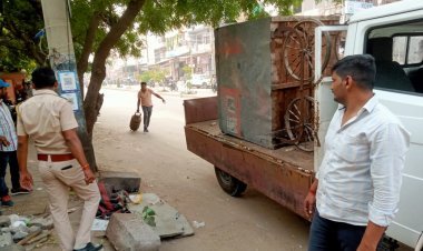 गर निगम ग्रेटर की सतर्कता शाखा की कार्रवाई: 38 हजार कैरिंग चार्ज वसूला, 4 केन्टर सामान जब्त