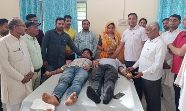 रक्तदान शिविर में 41 यूनिट रक्तदान हुआ 