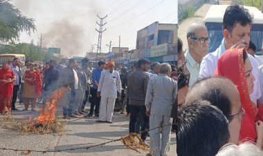 चापटिया तलाई की समस्या को लेकर सड़क जाम, नगरपरिषद से वार्ता में निकला समाधान