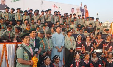 कर्नल राज्यवर्धन सिंह ने स्काउट गाइडो की हौंसला अफजाई