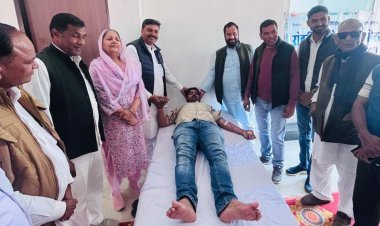 नेता प्रतिपक्ष टीकाराम जूली के जन्मदिवस पर 101 यूनिट रक्त एकत्रित