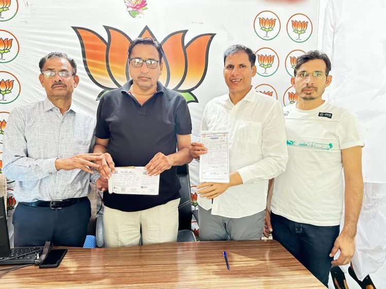 झाझडिया ने की भाजपा की सक्रिय सदस्यता ग्रहण 