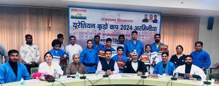 यूरेशियन कूडो कप विजेताओं का सम्मान, राज्यवर्धन राठौड़ ने दिया प्रेरणादायक संदेश  