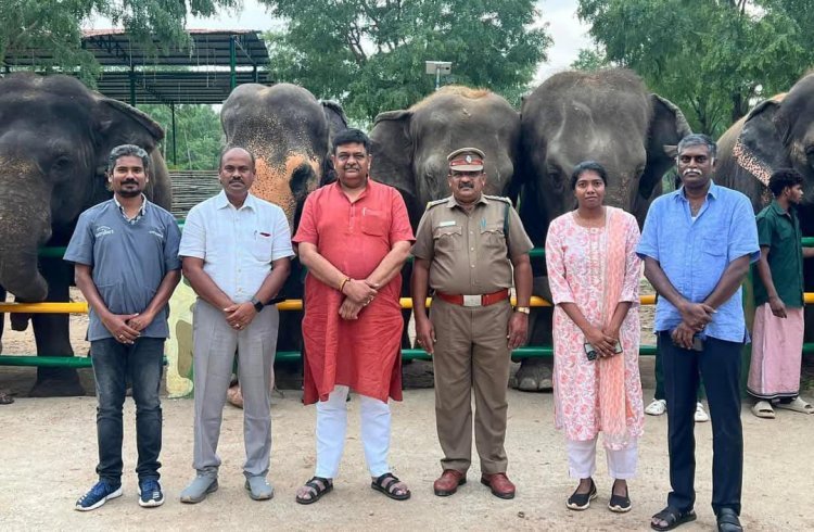 वन एवं पर्यावरण मंत्री ने तिरूचिरापल्ली में हाथी पुनर्वास केंद्र और तितली कंजर्वेटरी का दौरा  