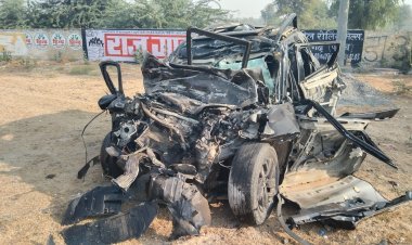 हनुमानगढ़ मेगा हाईवे पर भीषण हादसा: 5 की मौत, 2 घायल  