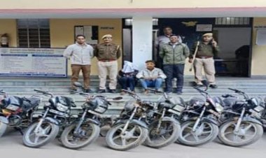 अलवर पुलिस ने बाइक चोर गिरोह का पर्दाफाश, दो आरोपी गिरफ्तार और 12 बाइकें बरामद