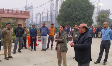 भिवाड़ी में कलक्टर ने पावर ग्रिड हाउस में करवाया औचक मॉकड्रिल