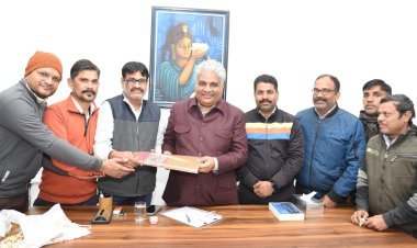 राजस्थान मंत्रालयिक कर्मचारी परिषद पदाधिकारियों ने किया मंत्री भूपेन्द्र यादव का स्वागत