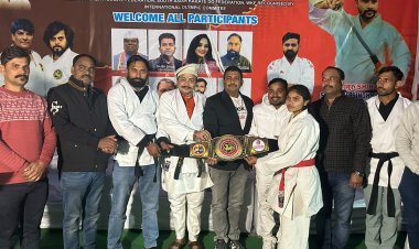 राष्ट्रीय कराटे प्रतियोगिता मे तंवर के नेतृत्व वाली राजस्थान टीम प्रथम