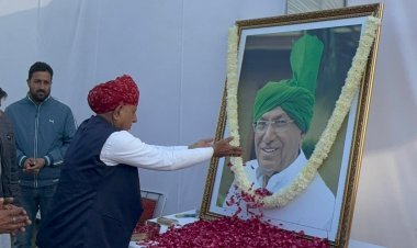 केंद्रीय मंत्री भागीरथ चौधरी ने स्व. ओमप्रकाश चौटाला को दी श्रद्धांजलि, योगदान को सराहा 