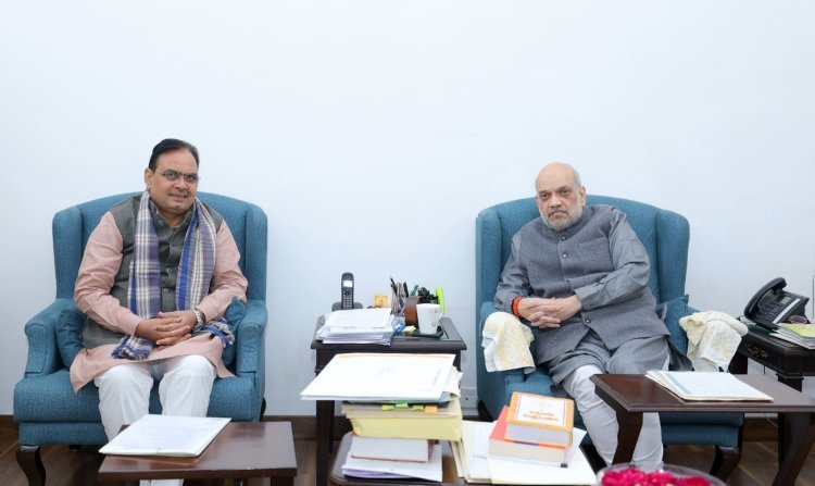 मुख्यमंत्री का नई दिल्ली दौरा केंद्रीय मंत्रियों से मिले मुख्यमंत्री भजनलाल शर्मा 