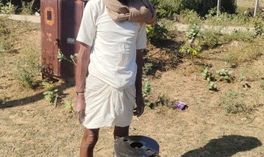 खुले बोरवेल को लोहे का ढक्कन लगाकर करवाया बंद