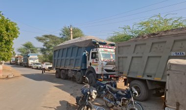 रतनगढ़ में ओवरलोड वाहनों पर सख्त कार्रवाई, सात ट्रक सीज 