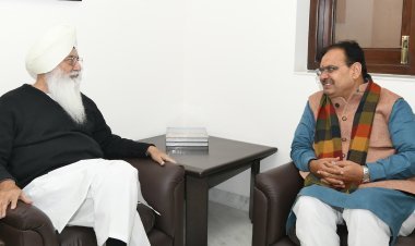 सीएम भजनलाल शर्मा ने राधास्वामी डेरा प्रमुख बाबा गुरिंदर सिंह ढिल्लो से की आत्मीय मुलाकात  