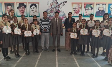 लोढा स्कूल के विद्यार्थियों ने अंतरराष्ट्रीय हिंदी ओलंपियाड में जीते पदक।