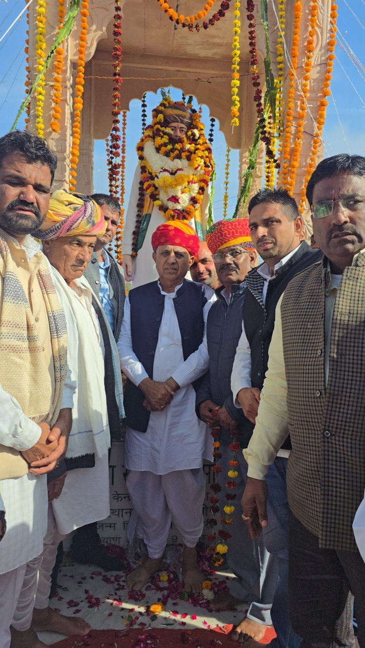 स्व. सांवरलाल जाट की जयंती पर केंद्रीय मंत्री भागीरथ चौधरी ने दी श्रद्धांजलि