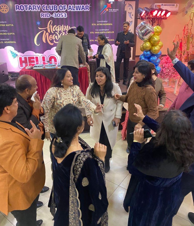 रोटरी क्लब अलवर ने ऋतम्भरा रिजॉर्ट में धूमधाम से मनाया नववर्ष  