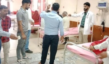 डीबी अस्पताल के इमरजेंसी वार्ड में हादसा, दो दर्जन टूटी टाइलें