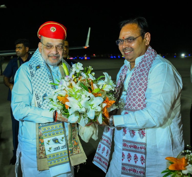 मुख्यमंत्री ने गृह मंत्री अमित शाह का किया स्वागत