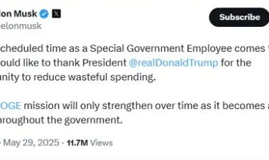 इलॉन मस्क ने ट्रम्प सरकार से दिया इस्तीफा: कहा- राष्ट्रपति को धन्यवाद, लेकिन ‘बिग ब्यूटीफुल बिल’ फिजूलखर्ची है