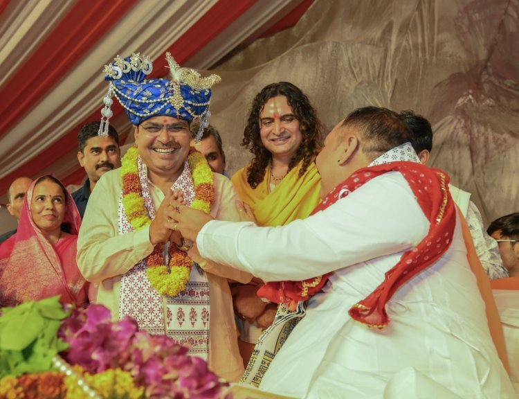 मुख्यमंत्री भजनलाल ने शिव महापुराण कथा का किया श्रवण