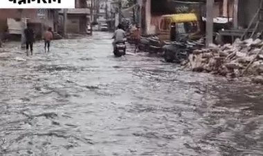 जयपुर में मानसून की पहली बारिश बनी आफत: सड़कों पर पानी-पानी, नाले उफने, दुकानें डूबीं