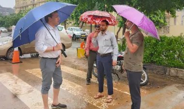 जयपुर में 15 घंटे की बारिश से जलभराव और जाम: किशनगढ़-रेनवाल में सबसे ज्यादा 130MM बारिश, सड़कों पर भरा पानी, पेड़ गिरा