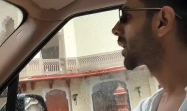 कार्तिक आर्यन कार से जयपुर पहुंचे, करण जौहर ने किया स्वागत; पिंकसिटी में शुरू होगी 'तू मेरी, मैं तेरा' की शूटिंग