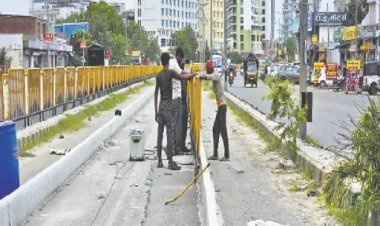 सीकर रोड पर जेडीए ने हटाया BRTS कॉरिडोर: अब सिर्फ 3 मीटर का बनेगा मीडियन, ट्रैफिक को मिलेगा ज्यादा कैरिज-वे