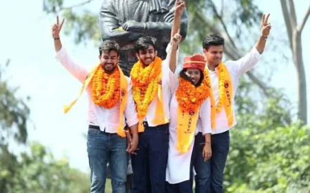 दिल्ली यूनिवर्सिटी छात्र संघ के प्रचार में छा गए सतीश पूनिया, जीत गई एबीवीपी
