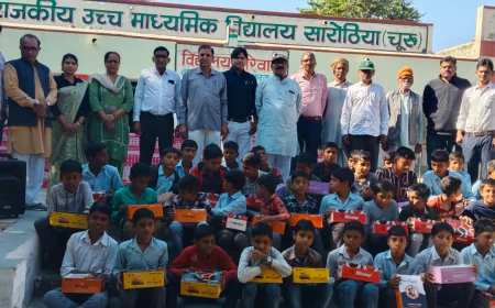 भामाशाह मुरली मनोहर का हुआ सारोठिया में स्वागत 