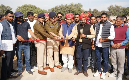 कम्युनिटी क्रिकेट टूर्नामेंट का भव्य उद्घाटन   अकलीमपुर व डूमरोली में भाजपा नेता डॉ मोहित जसवंत यादव ने किया विकास रथ का स्वागत