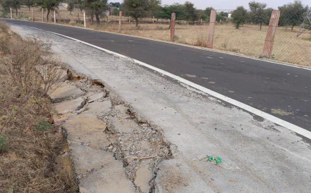 मेंटिनेंस अवधि में सड़क जगह-जगह से क्षतिग्रस्त ठेकेदार द्वारा नहीं दिया जा रहा मेंटिनेंस पर ध्यान भाजपा नेता ने की सड़क को सही करवाने की मांग 