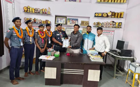 नेशनल लेवल लक्ष्मी मजूमदार अवॉर्ड विजेता रोवर स्काउट का किया सम्मान