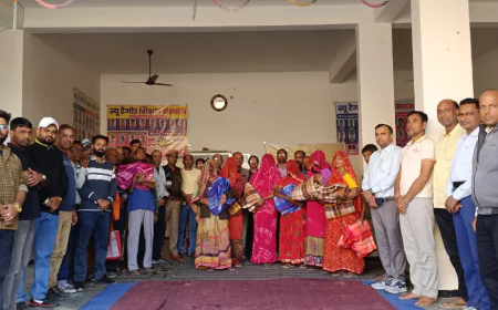 लक्ष्मणगढ़ में लोक सेवा ज्ञान मंदिर ट्रस्ट द्वारा कंबल वितरण कार्यक्रम आयोजित