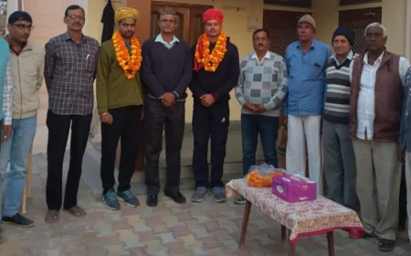 एएओ महेश खीचङ ने नव चयनित उप निरीक्षकों को किया सम्मानित