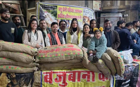 बेजुबान पशुओं को सर्दी से राहत 551 डॉग बेड वितरित