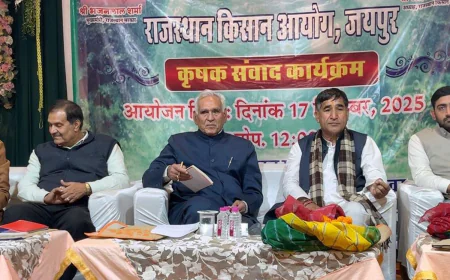 कृषक संवाद कार्यक्रम का हुआ आयोजन किसानों से संवाद कर सरकार की योजनाओं की दी गई जानकारी